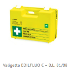 VALIGETTA GIALLO FLUO con supporto EDILFLUO C AL.2 MAGGIORATA COMPARTO EDILIZIA CM 32X23X12