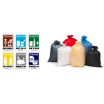 SACCHI RIFIUTI RACCOLA DIFFERENZIATA 70X110 Scatola 300 pz  90 LT COLORE TRASPARENTE