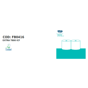 BOBINA CELLULOSA 2 VELI 800 ST FB0416-03 T. 800  ECOLABEL  SET 2 PZ