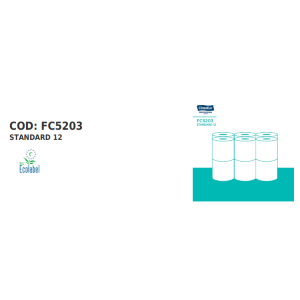 CARTA IGIENICA 100%  PURA CELLULOSA 12 ROTOLI FC5203 2 VELI CLASSEUR PROFESSIONAL STANDARD