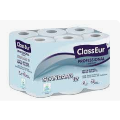 CARTA IGIENICA 100%  PURA CELLULOSA 12 ROTOLI FC5203 2 VELI CLASSEUR PROFESSIONAL STANDARD