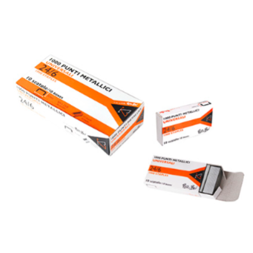 PUNTI METALLICI Red In Blu 24/6 pz.1000 2085717  ( ORD.MINIMO 10 SCATOLINE DA 1000 PUNTI)