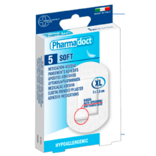 CEROTTI DELICATI TNT 5 pz (cm 7,5x5)  MEDICAZIONI STERILI XL ART 118778