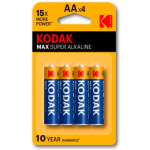 BATTERIA KODAK MAX ALKALINE STILO TIPO AA PZ 4  7003016     KB0100