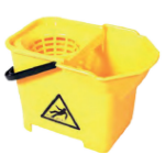 SECCHIO IN PLASTICA CON STRIZZATORE 16 LT GIALLO CON PITTOGRAMMA SEC.G16