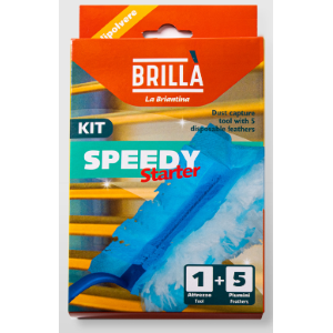 ATTREZZO TOGLIPOLVERE SPEEDY ATT02522A KIT COMPLETO DI MANICO ( 1 ATTREZZO + 5 PIUMINI)