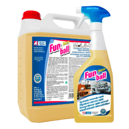 FUN BALL LT 5 KITER Sgrassante superattivo rapido HACCP senza risciacquo multiuso