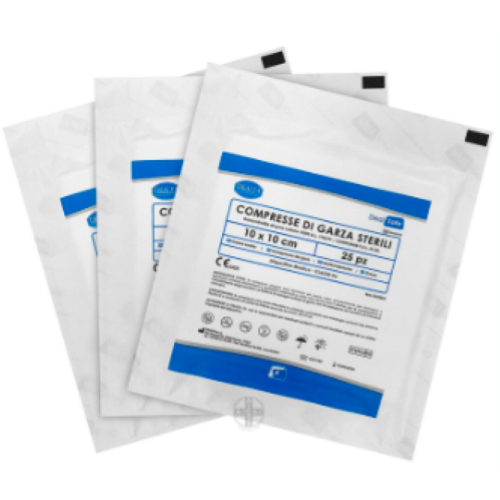 COMPRESSA GARZA STERILE IN COTONE 25 STRATI (cm 10x10)