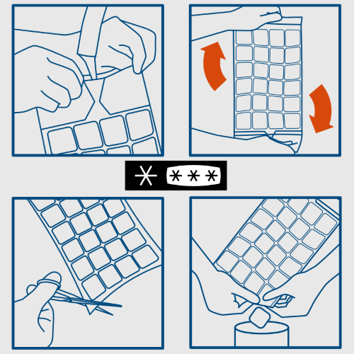 SACCHI GHIACCIO 10 BUSTE 280 CUBETTI SAC01165A