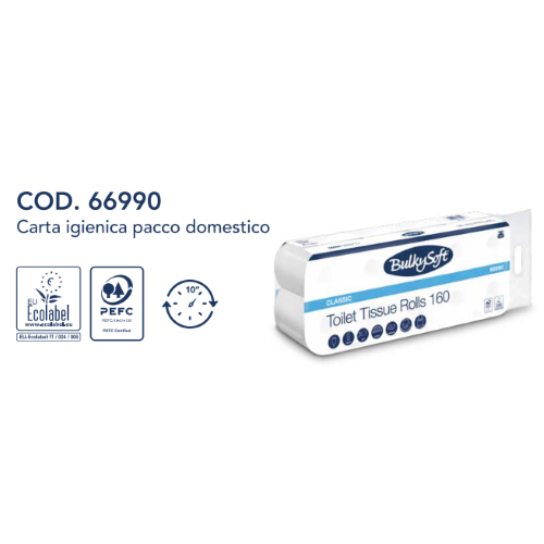 CARTA IGIENICA  CLASSIC 10 ROT 2 VELI 180 ST FC5206