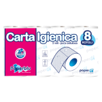 CARTA IGIENICA 8 Rotoli  PAPER BLU  FUXIA ID8G450F8/P 150 STRAPPI