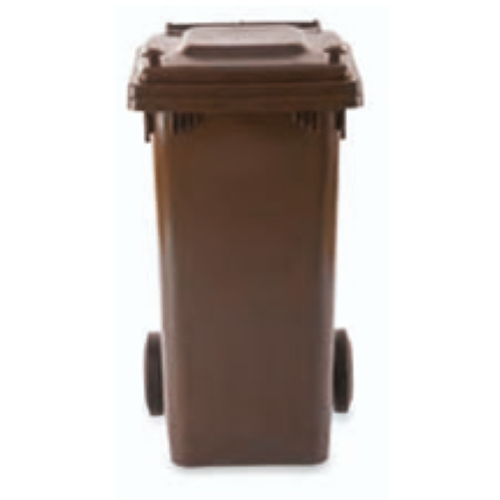 CONTENITORE "MAX" CON COPERCHIO E RUOTE lt.120 MARRONE PSV28HD3/M