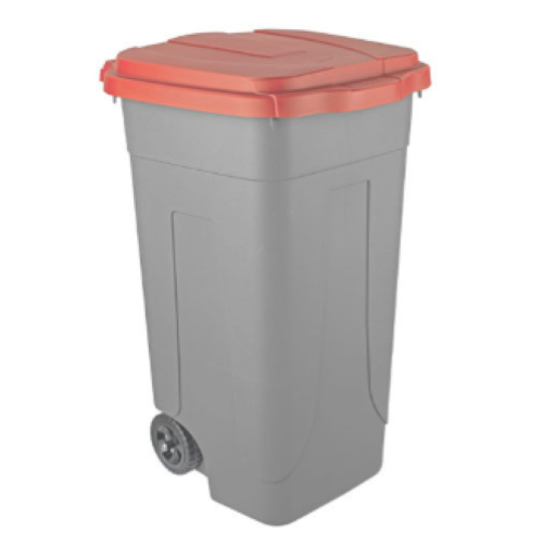 CONTENITORE MOBILE BLOOM 80 LT COPERCHIO ROSSO 720807 2 RUOTE