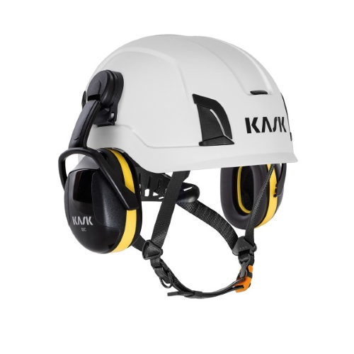 CUFFIE ANTI RUMORE- PER CASCO EMERGENZA KASK  AQ HI VIZ GIALLO
