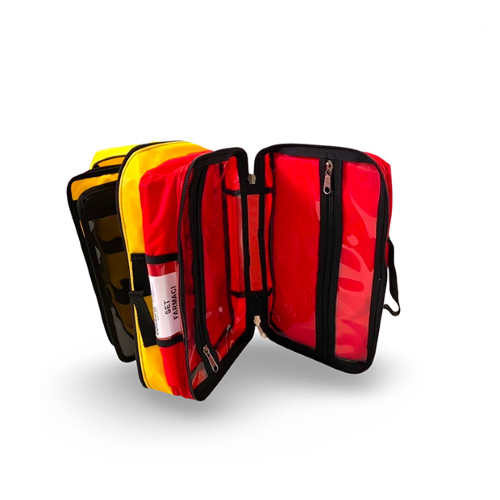 BORSETTA / ASTUCCIO SACCA M3 SERIES PER SOMMINISTRAZIONE FARMACI - 31,5x20xh.20cm - giallo/rosso