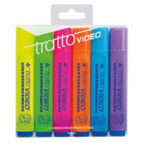 EVIDENZIATORE TRATTO VIDEO - busta 6 pz assortiti 1030022