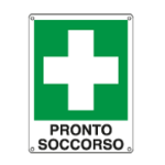 CARTELLO EMERGENZA PRONTO SOCCORSO 250x310 Alluminio piano spess.5/10 E20101X