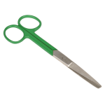 FORBICI RETTE PUNTE ALTERNE - anelli verdi - 14 cm