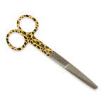FORBICI RETTE PUNTE ALTERNE - fantasia leopardo - 14 cm