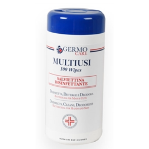 SALVIETTINE DISINFETTANTI MULTIUSI GERMO - barattolo da 100 salviette GERMO Q660