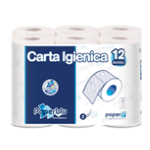 CARTA IGIENICA SET 12 Rotoli PAPERBLU 165 STRAPPI P.CELLULOSA
