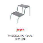 PREDELLINO A DUE GRADINI 40 x 53 x h 44 cm. Portata 90 kg.