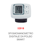 MISURATORE DI PRESSIONE SFIGMOMANOMETRO DIGITALE DA POLSO SMART 32918
