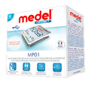 MISURATORE DI PRESSIONE DA POLSO MEDEL 95130 CONNECT CARDIO MP01  con Software per Lo Scarico Dati 95130