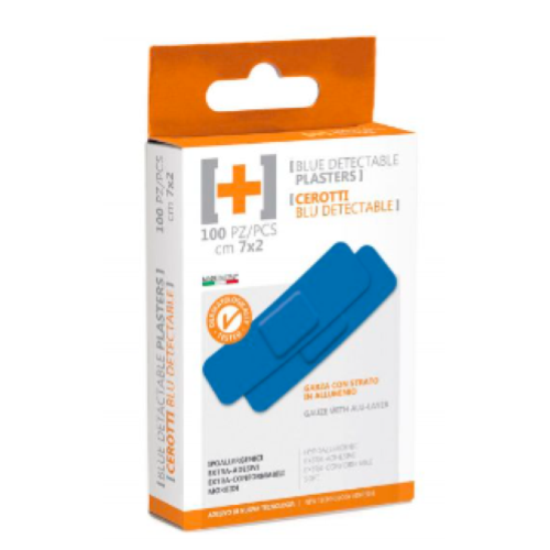 CEROTTO BLUE DETECTABLE  cm 7x2  - conf. 100 pz.