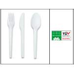 TRIS  (Forchetta + Coltello + Cucchiaio Tovagliolo) Cod.FBIO02 COMPOSTABILE