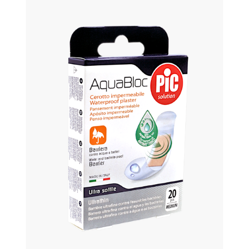 Astuccio 20 cerotti 19x76 AquaBloc con antibatterico PIC ARTSANA