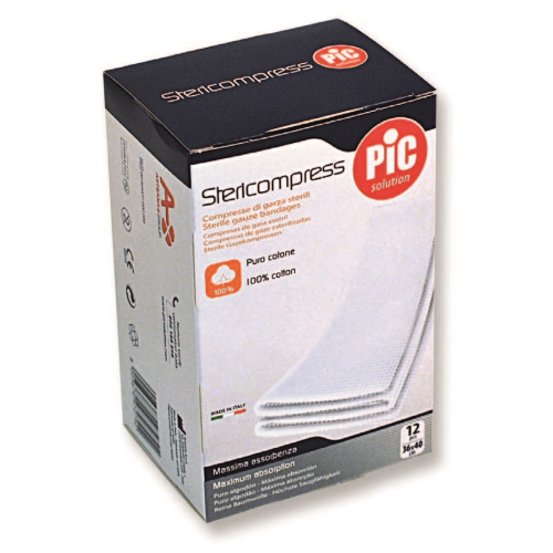 Astuccio da 12 buste compresse garza sterile cm.36x40