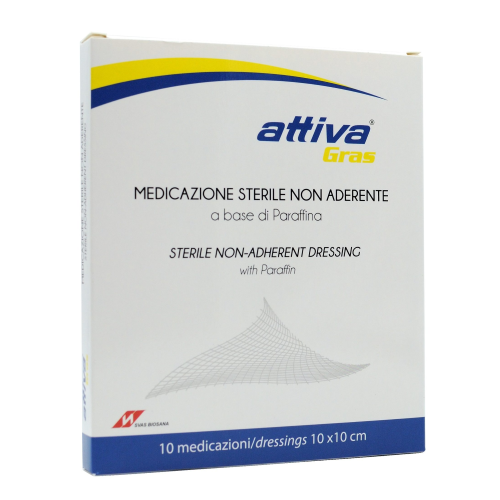 busta garza ATTIVA GRAS garza vaselinata cm.10x10