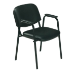 POLTRONCINA CON BRACCIOLI SKAI NERO L CM 53 X P CM 56 X H CM 80