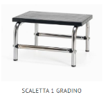 SCALETTA 1 GRADINO PROF CM 32 X LARGH CM 38 X ALTEZZA CM 22  PORTATA 100 KG