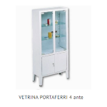 VETRINA PORTAFERRI 4 ANTE cm 75 x 36 x 164 h