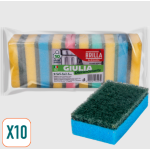 SPUGNE ABRASIVE GIULIA 10 PZ 9,5X5,5X2,5CM SPU06447A